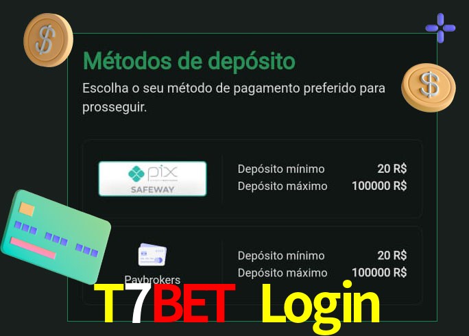 O cassino T7Bet Login oferece uma grande variedade de métodos de pagamento